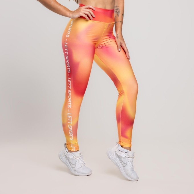 LEGGING WAVE PRINT TANGERINA