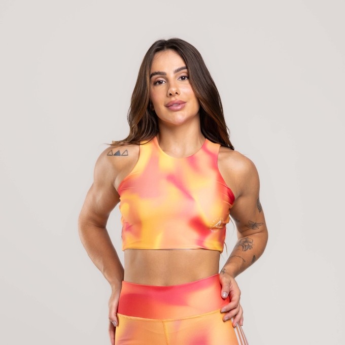 TOP WAVE PRINT TANGERINA