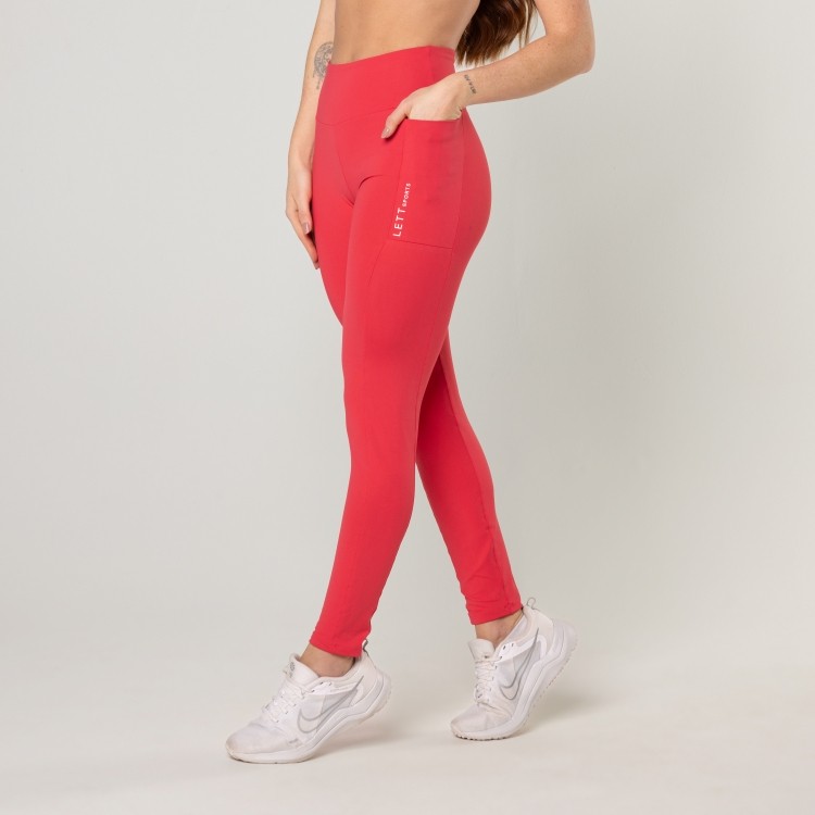 LEGGING BASIC POCKET VERMELHO