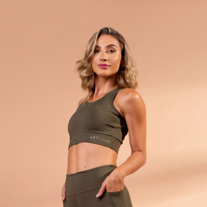 top verde militar running