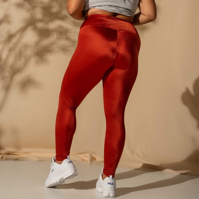 Calça legging vermelho liquor essential glam