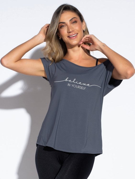 Blusa cinza grafite speed