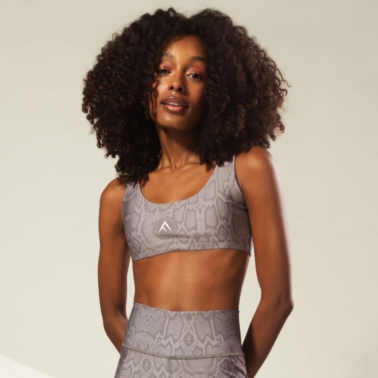 Top glitter estampado piton