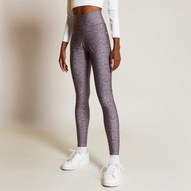 calça legging estampa piton grafite