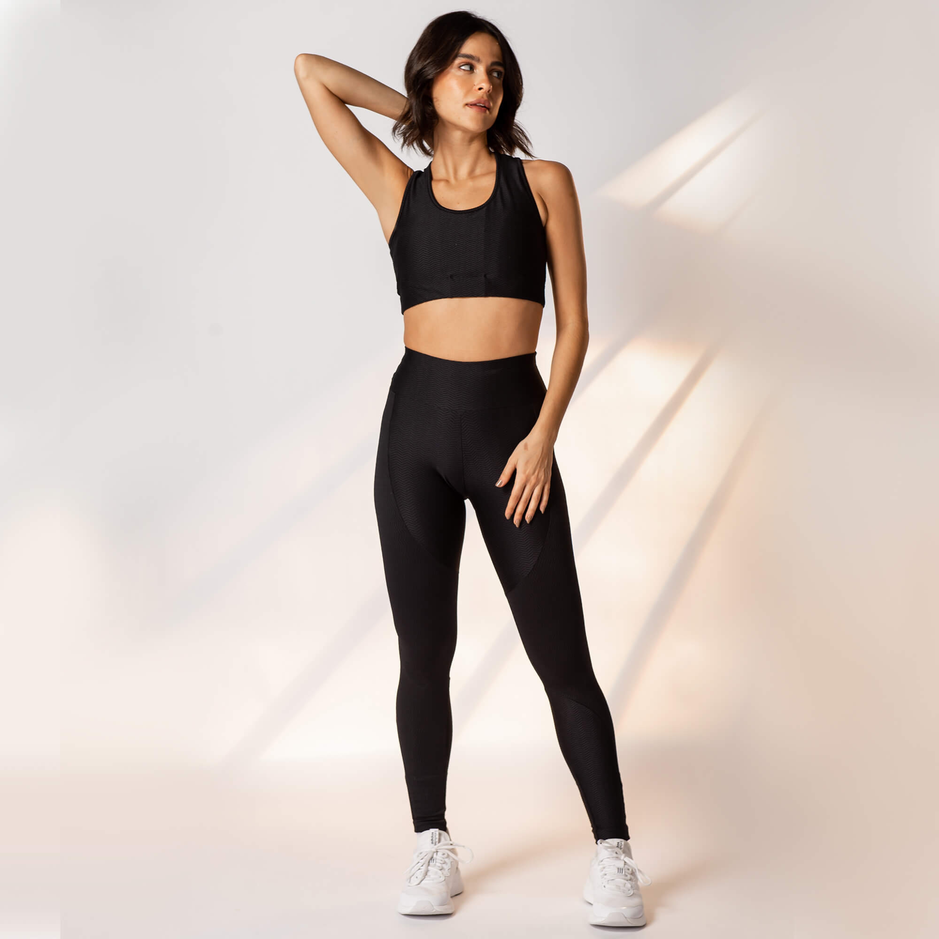 calça legging preta push - Lett Sports