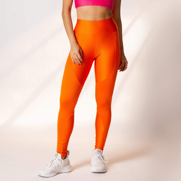 calça legging laranja push