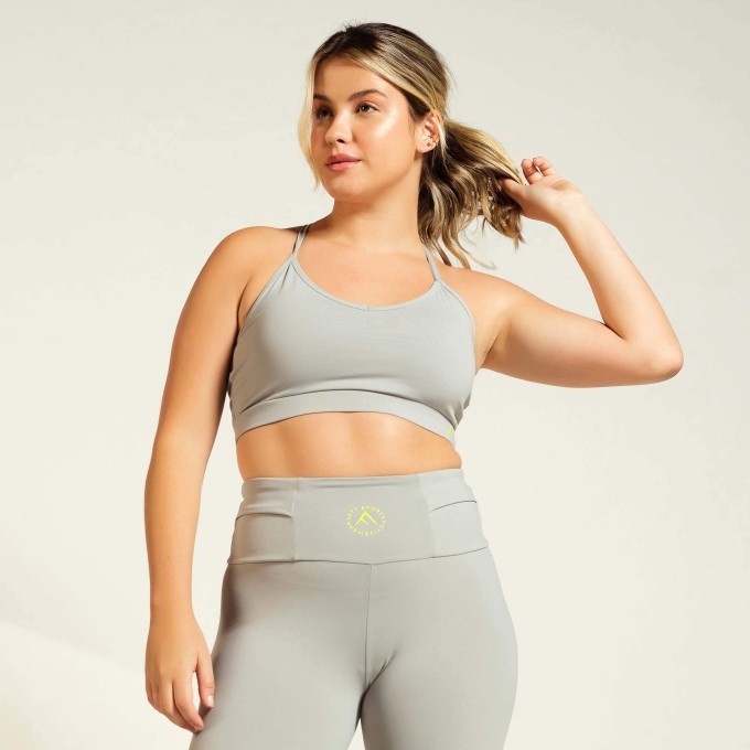 top cinza glitter light