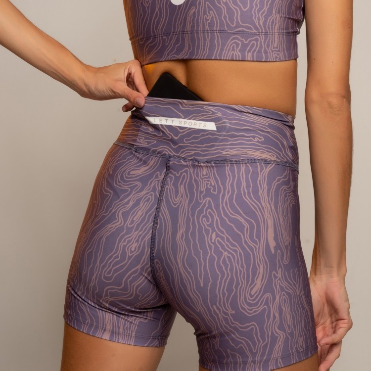 SHORT WOOD PRINT LAVANDA