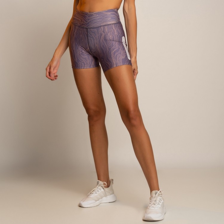 SHORT WOOD PRINT LAVANDA