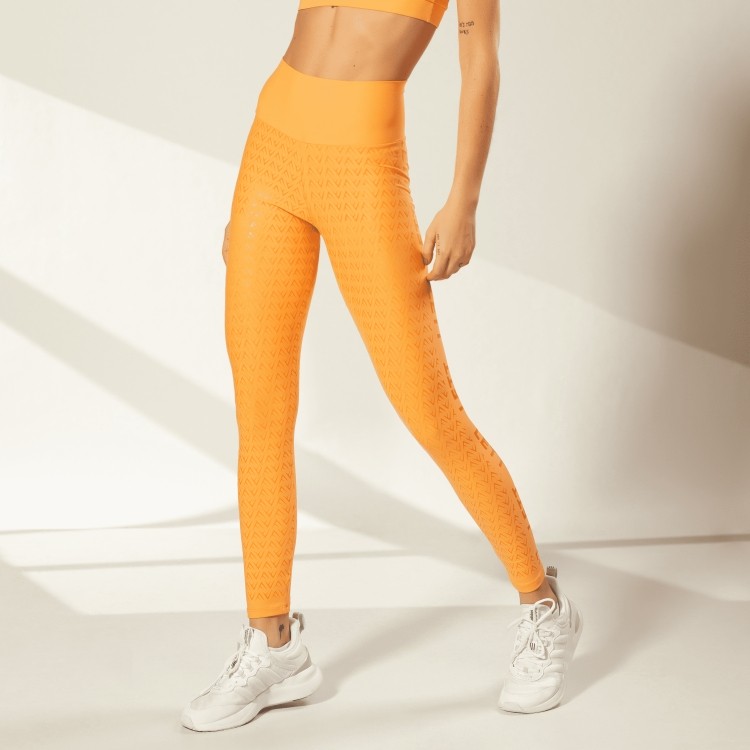 LEGGING LETT COM BRILHO LARANJINHA