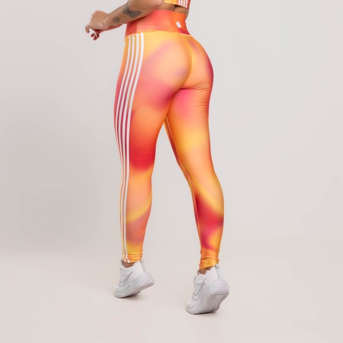 LEGGING WAVE PRINT TANGERINA